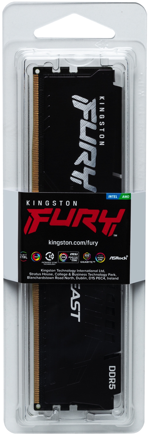 Модуль пам`яті DDR5 16GB/5600 Kingston Fury Beast Black (KF556C40BB-16)