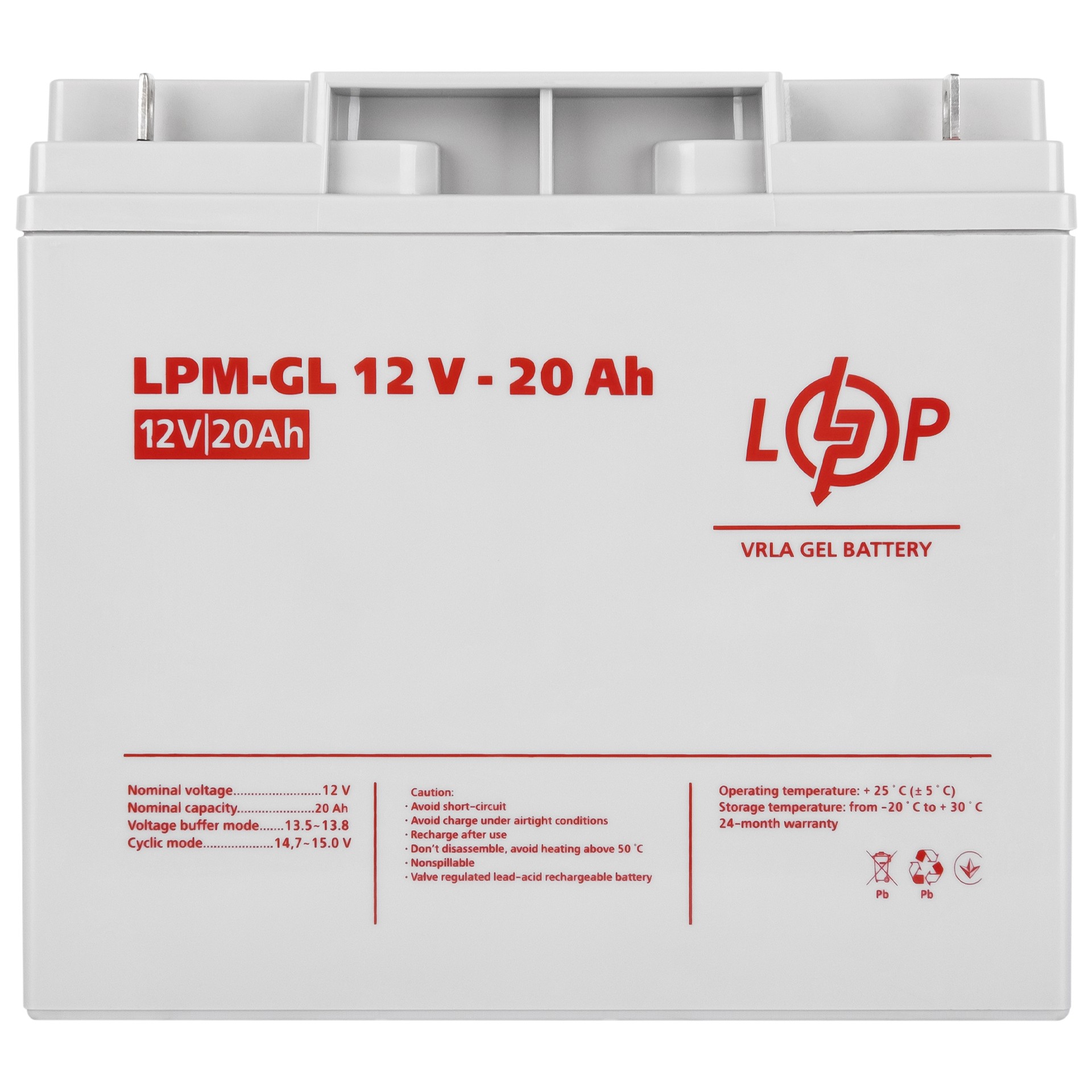 Акумуляторна батарея LogicPower 12V 20AH (LPM-GL 12 - 20 AH) GEL