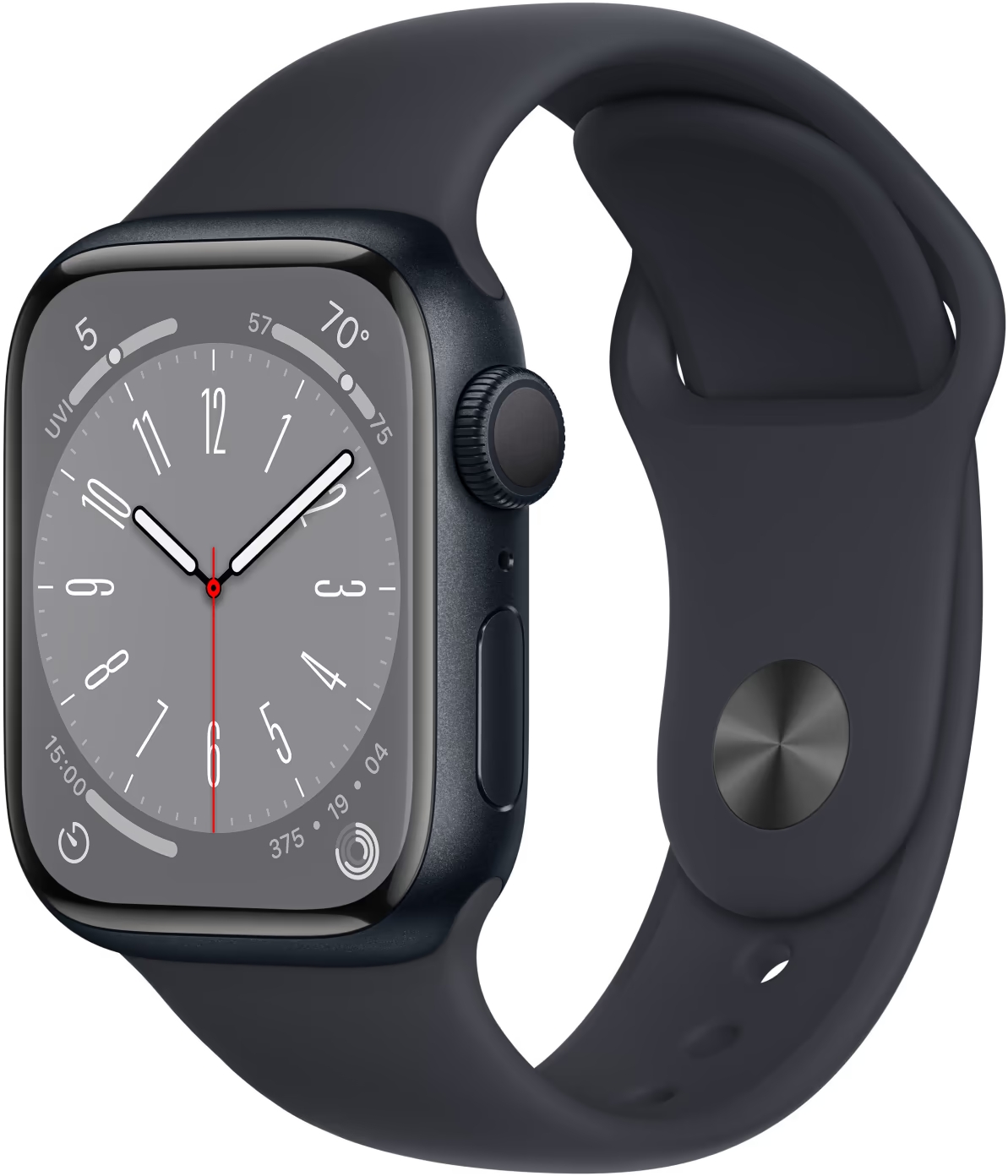 Смарт-годинник Apple Watch Series 8 GPS 41mm Midnight Aluminium Case with Midnight Sport Band - Regular (MNP53UL/A)