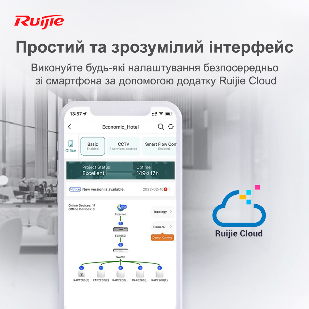 Маршрутизатор Ruijie Reyee RG-EG210G-P