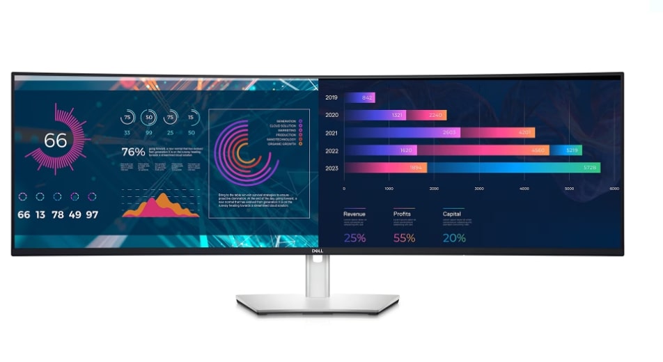 Монітор Dell 49" U4924DW IPS Black Curved (210-BGTX)