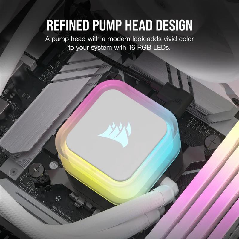 Система водяного охолодження Corsair iCUE H150i RGB Elite Liquid CPU Cooler White (CW-9060079-WW)