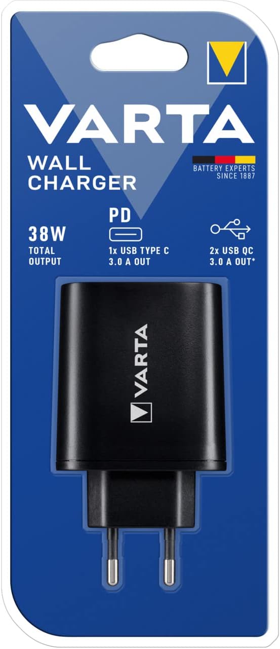 Зарядний пристрій Varta Wall Charger 38W Black (57958101401)