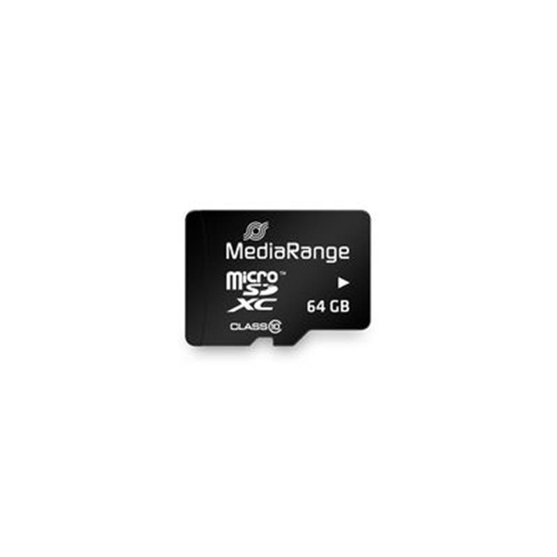 Карта пам`ятi MicroSDHC  64GB Class 10 MediaRange R60/W15MB/s + SD-adapter (MR955)