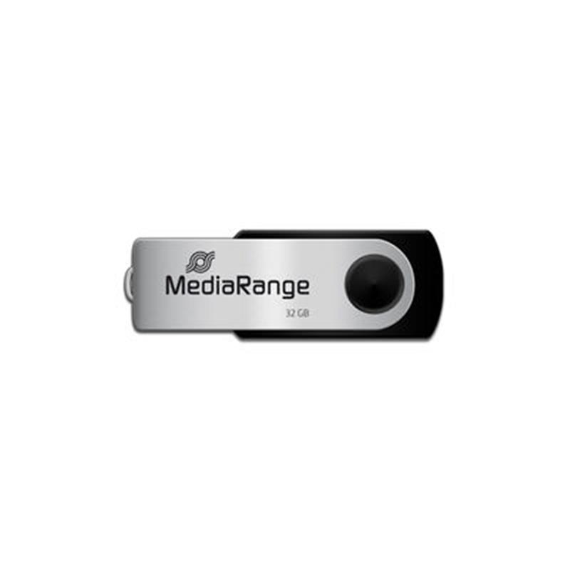 Флеш-накопичувач USB2.0 32GB MediaRange Black/Silver (MR911)