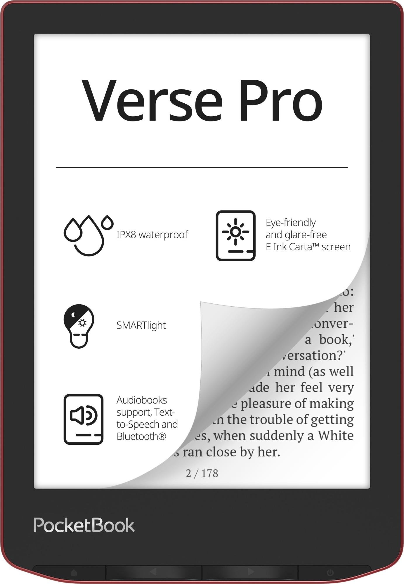 Електронна книга PocketBook 634 Verse Pro Passion Red (PB634-3-CIS)