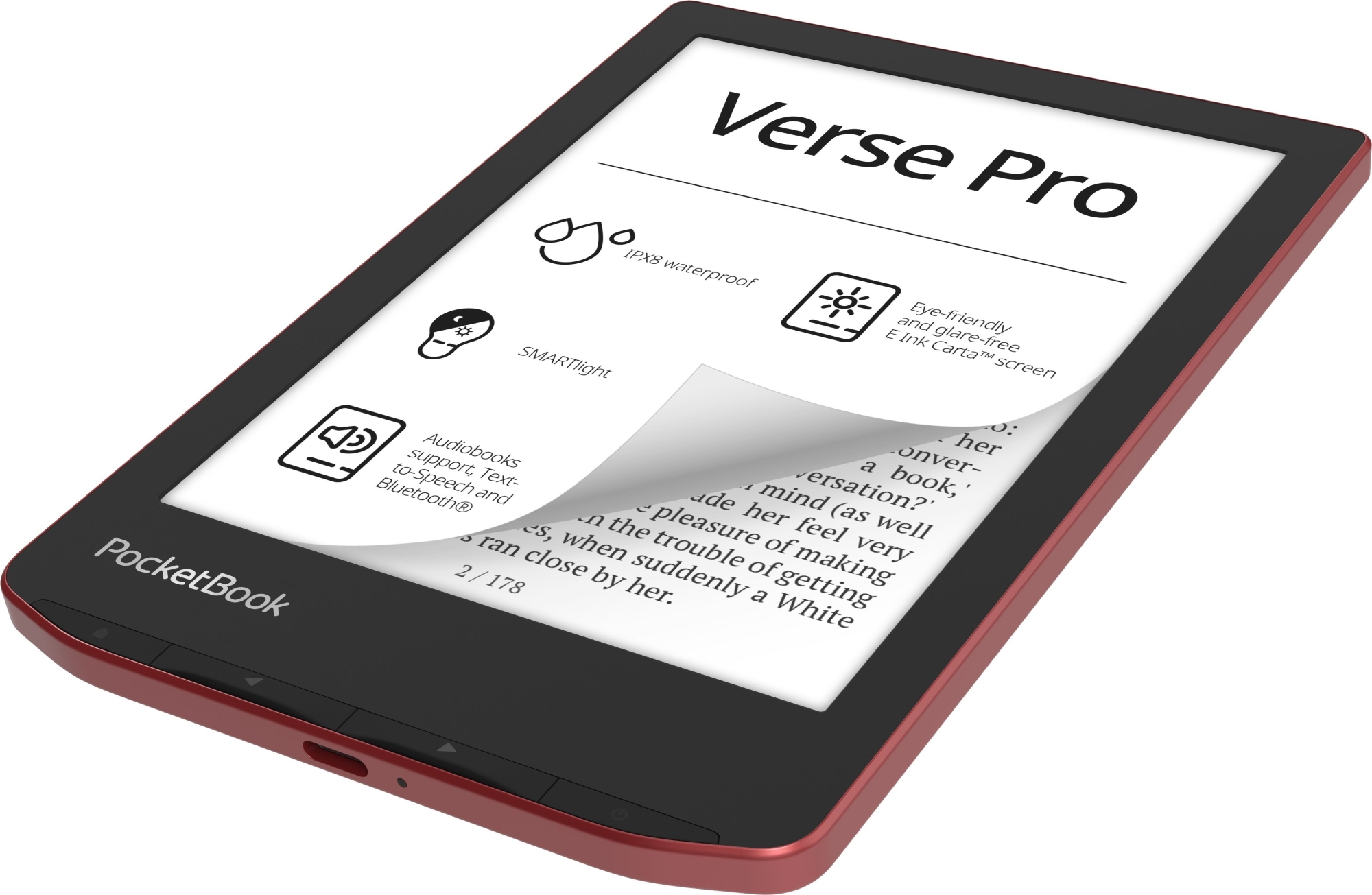 Електронна книга PocketBook 634 Verse Pro Passion Red (PB634-3-CIS)