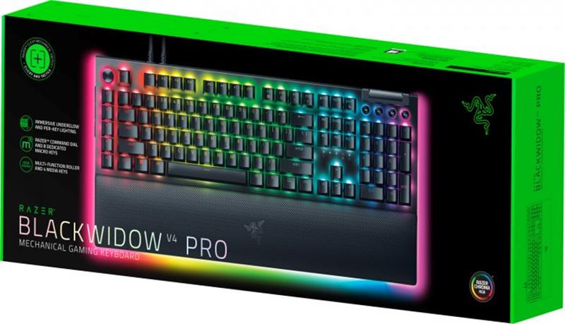 Клавіатура Razer BlackWidow V4 Pro Green Switch (RZ03-04680100-R3M1)