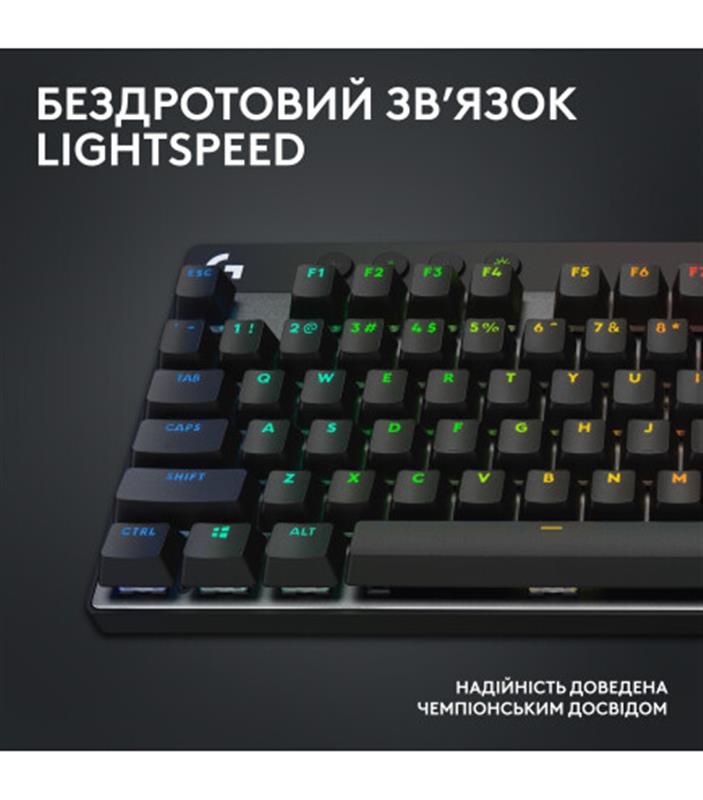 Клавiатура Logitech G PRO X TKL Lightspeed Black Tactile (920-012136)