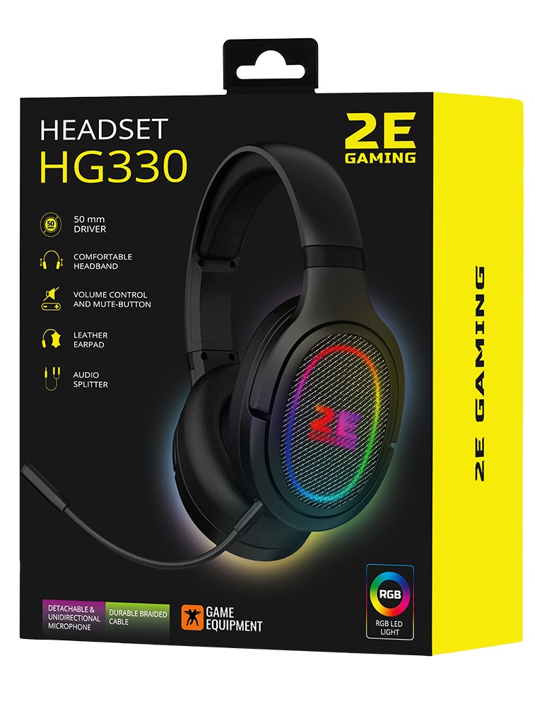 Гарнітура 2E Gaming HG330 RGB Black (2E-HG330BK)