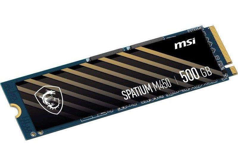 Накопичувач SSD  500GB MSI Spatium M450 M.2 2280 PCIe 4.0 x4 NVMe 3D NAND TLC (S78-440K220-P83)