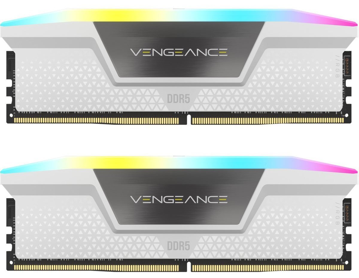 Модуль пам`ятi DDR5 2x16GB/6400 Corsair Vengeance RGB White (CMH32GX5M2B6400C36W)