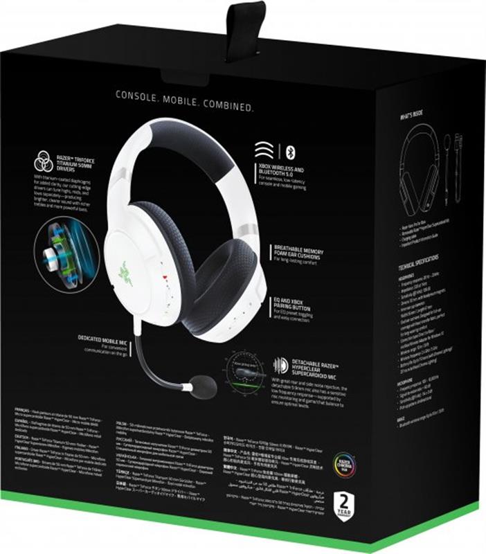 Бездротова гарнітура Razer Kaira Pro for Xbox White (RZ04-03470300-R3M1)