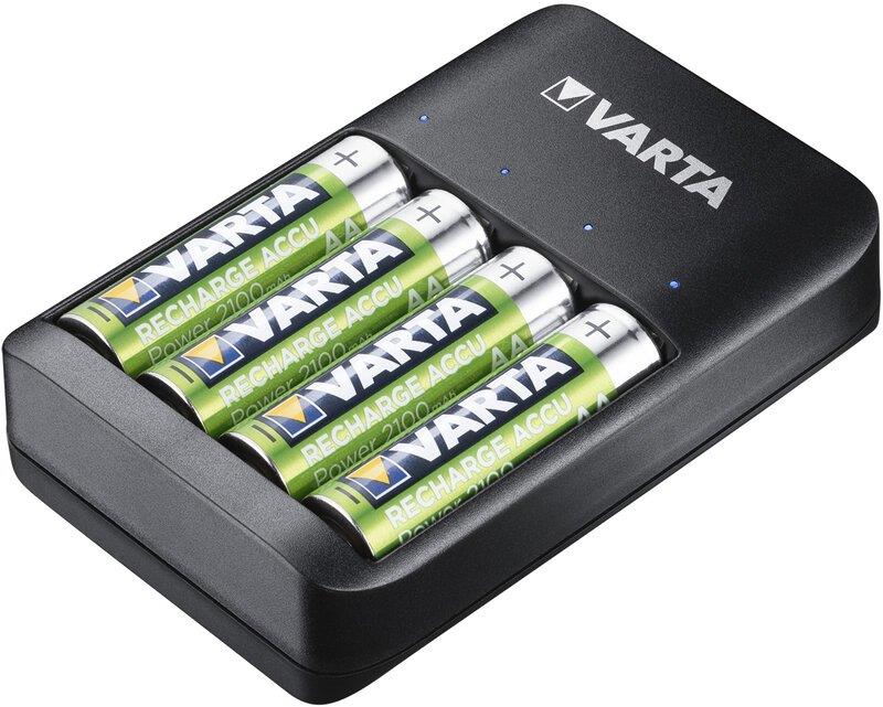 Зарядний пристрiй Varta Value USB Quattro Charger+4xAA 2100mAh (57652)