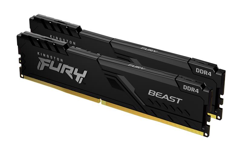 Модуль пам`ятi DDR4 2x4GB/3200 Kingston Fury Beast Black (KF432C16BBK2/8)