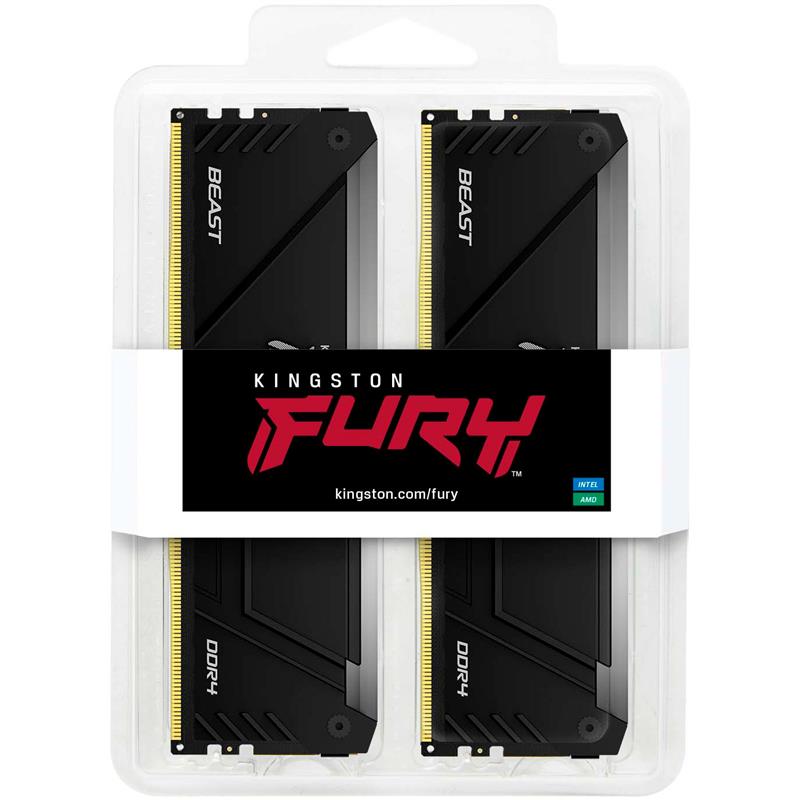 Модуль пам`яті DDR4 2x8GB/3200 Kingston Fury Beast RGB (KF432C16BB2AK2/16)