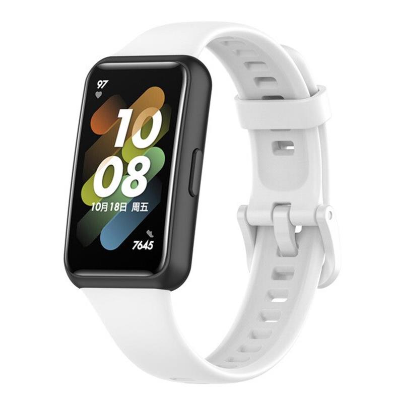 Силіконовий ремінець BeCover для Huawei Band 7/Honor Band 7 White (709467)