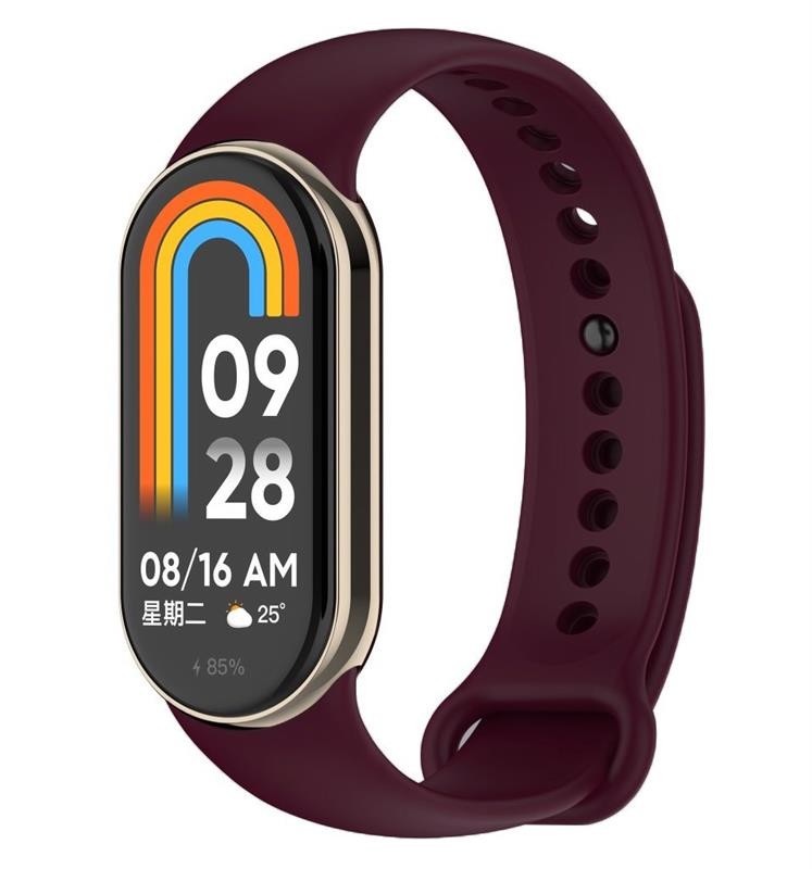 Силіконовий ремінець BeCover для Xiaomi Mi Smart Band 8 Tyrian Purple (709412)