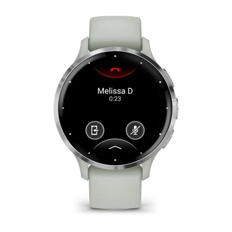 Смарт-годинник Garmin Venu 3s Silver Stainless Steel Bezel with Sage Gray Case and Silicone Band (010-02785-51)