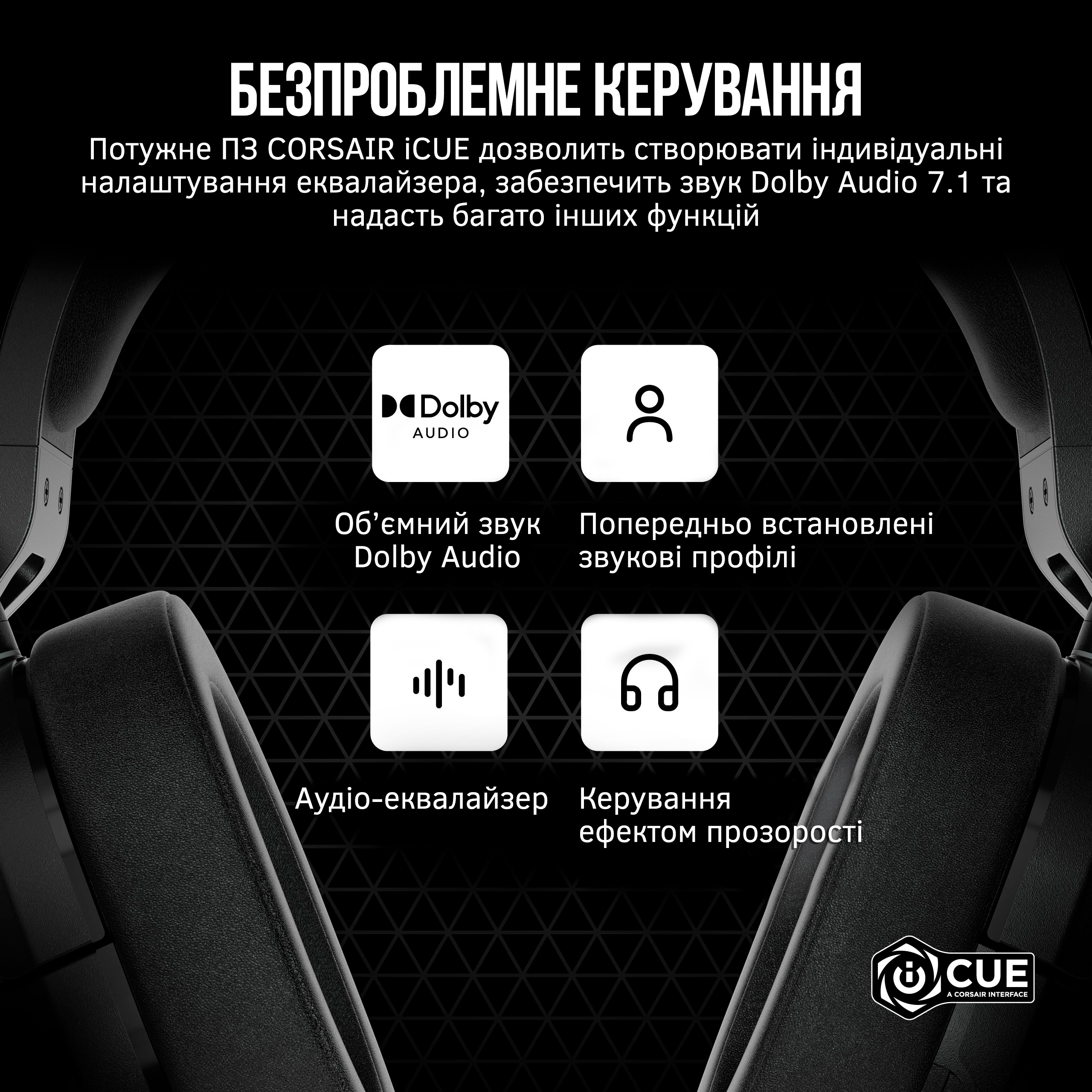 Гарнiтура Corsair HS55 Surround Headset Carbon (CA-9011265-EU)