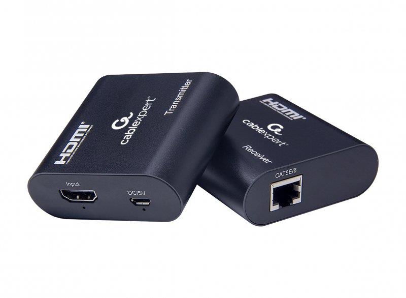 Подовжувач Cablexpert HDMI - RJ-45 (F/F), до 60 м, Black (DEX-HDMI-03)