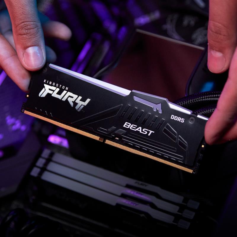 Модуль пам`яті DDR5 2x8GB/5200 Kingston Fury Beast RGB Black (KF552C36BBEAK2-16)