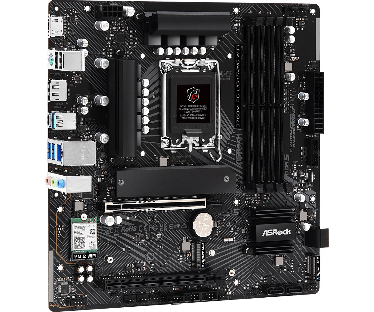 Материнська плата ASRock B760M PG Lightning WiFi Socket 1700