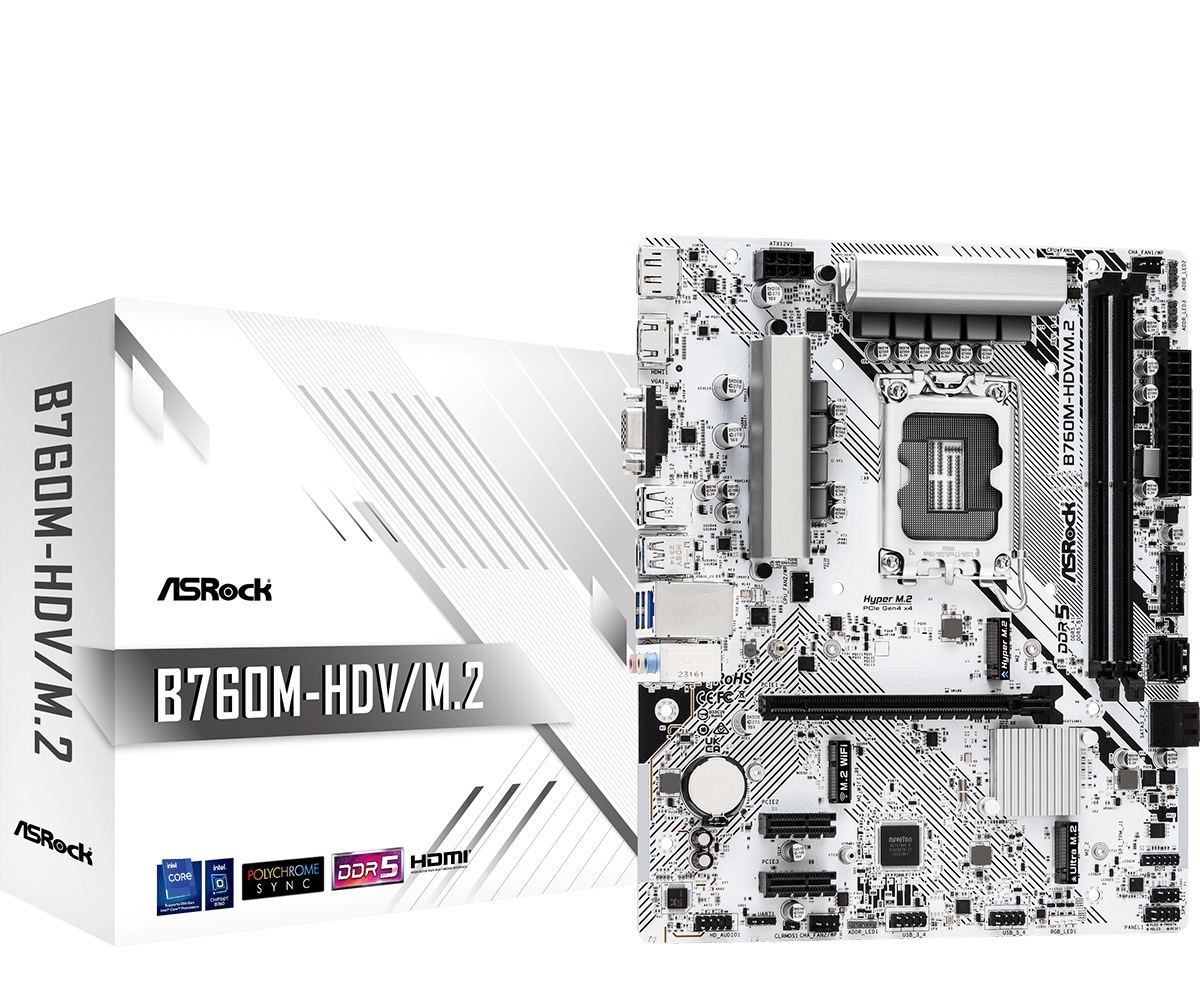 Материнська плата ASRock B760M-HDV/M.2 Socket 1700