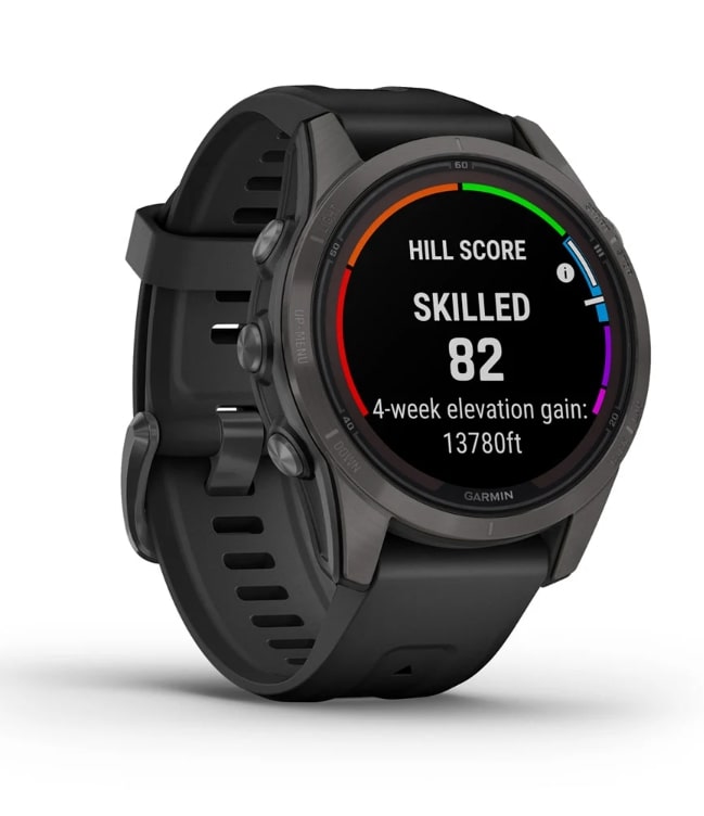 Смарт-годинник Garmin Fenix 7S Pro Sapphire Solar Carbon Gray Titanium with Black Silicone (010-02776-54)