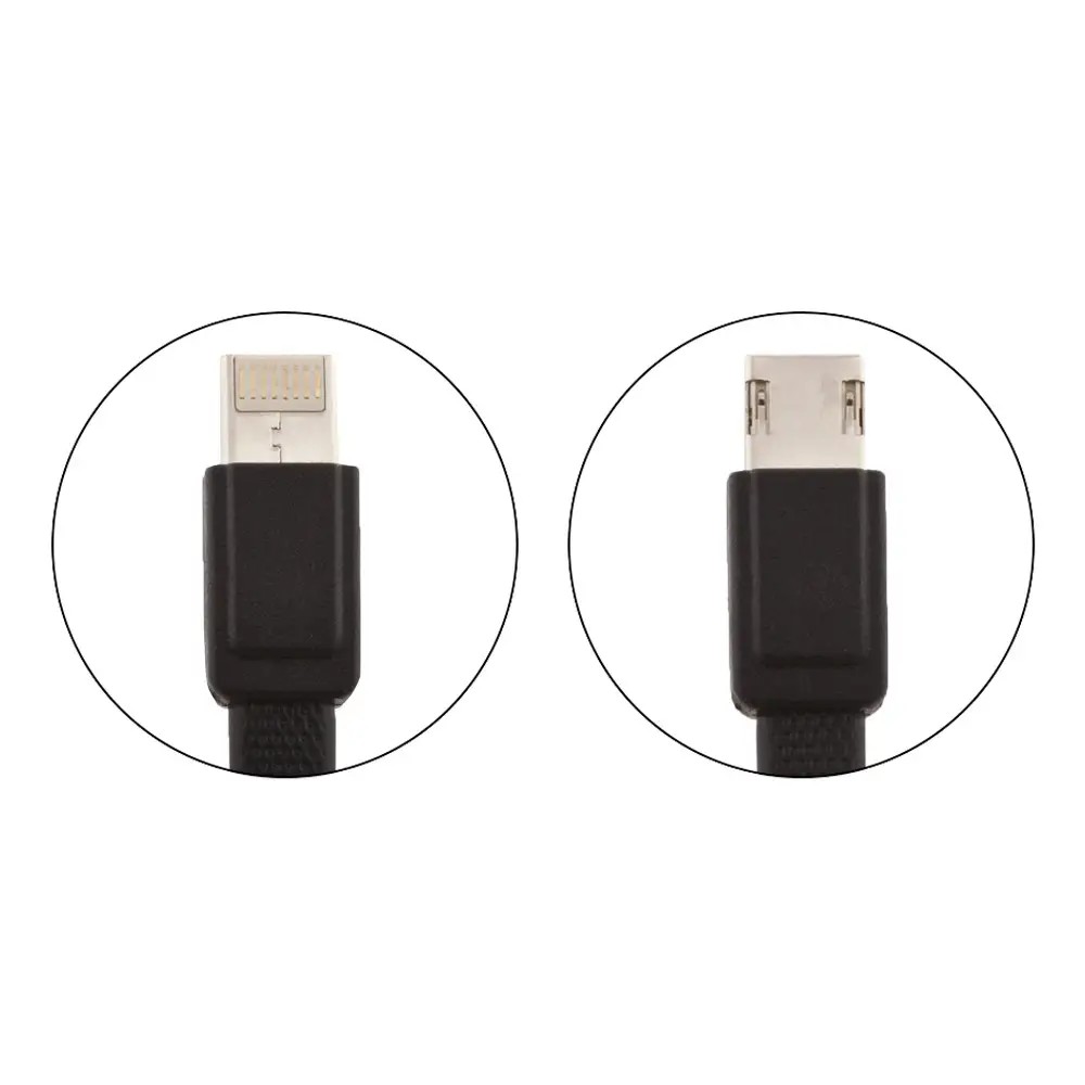 Кабель WK WDC-009 M&S USB - Lightning + micro USB (M/M), 1 м, Black (2000700004696)