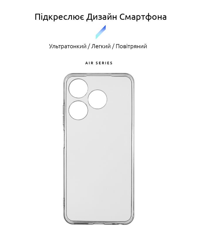 Чохол-накладка Armorstandart Air для Tecno Spark 10 4G (KI5q) Camera cover Transparent (ARM67815)