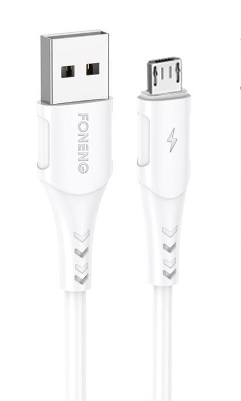 Кабель Foneng X81 USB - micro USB (M/M), 2.1 A, 1 м, White (X81-CA-MU)