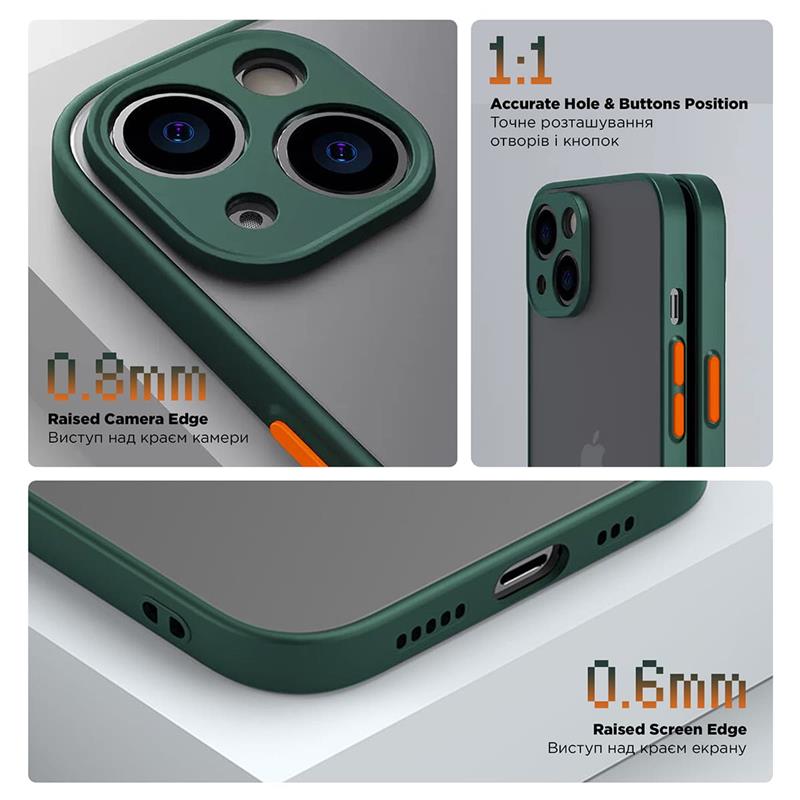 Чохол-накладка Armorstandart Frosted Matte для Tecno Spark 10 Pro (KI7) Dark Green (ARM70502)