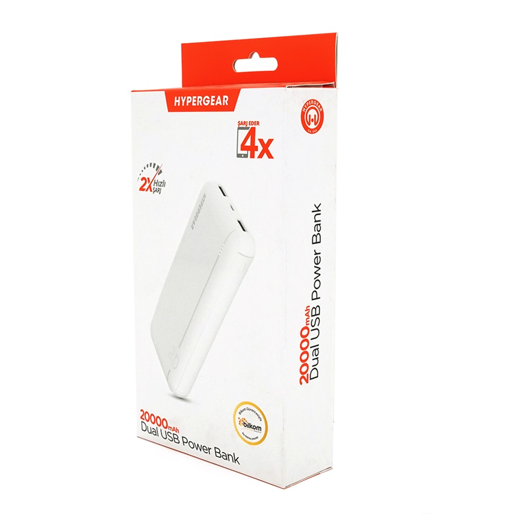 Універсальна мобільна батарея Hypergear 20000mAh Fast Charge White (Hypergear-15460/29509)