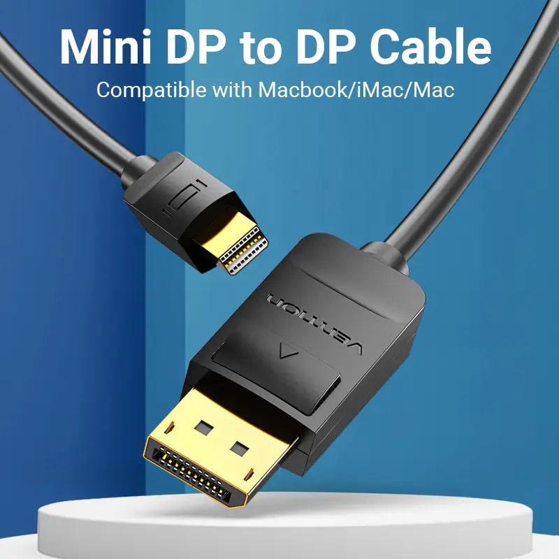 Кабель Vention MiniDisplayPort - DisplayPort V 1.2 (M/M), 3 м, чорний (HAABI)