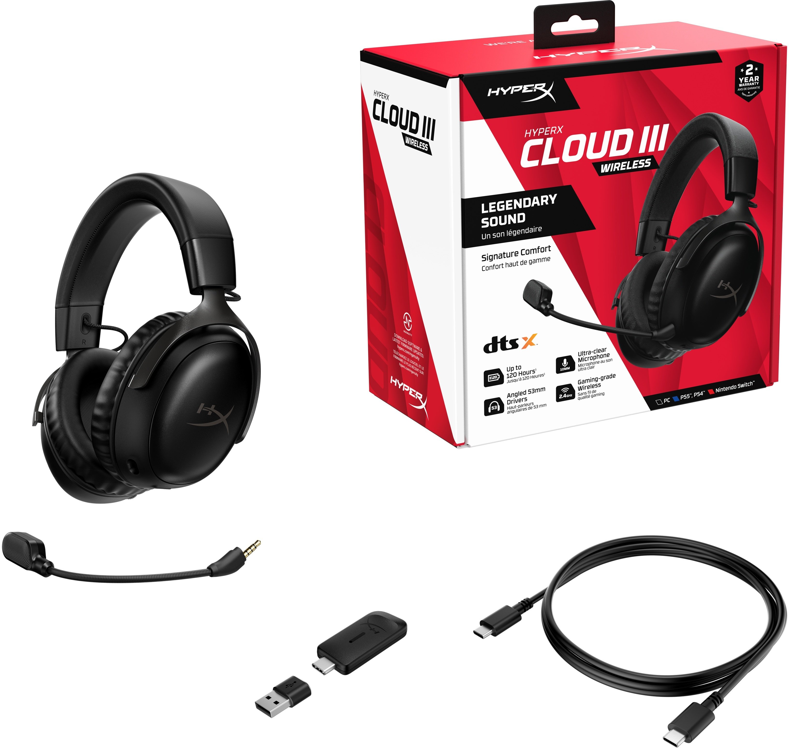 Гарнiтура HyperX Cloud III Wireless Black (77Z45AA)