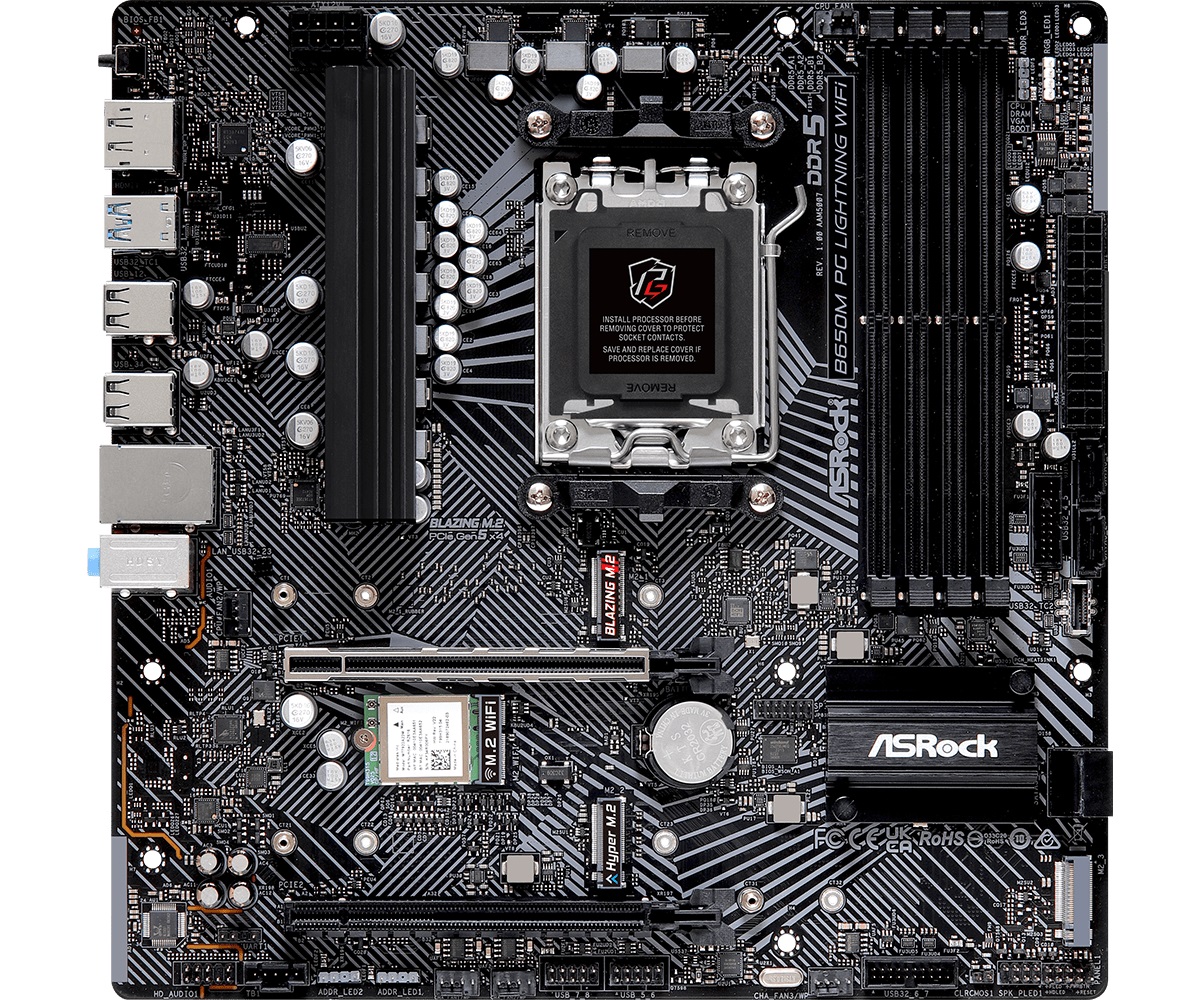 Материнська плата ASRock B650M PG Lightning WiFi Socket AM5