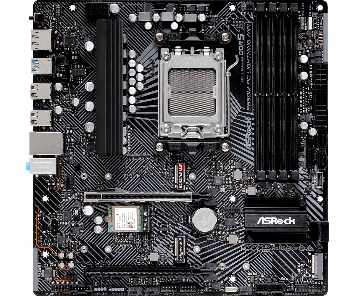 Материнська плата ASRock B650M PG Lightning WiFi Socket AM5