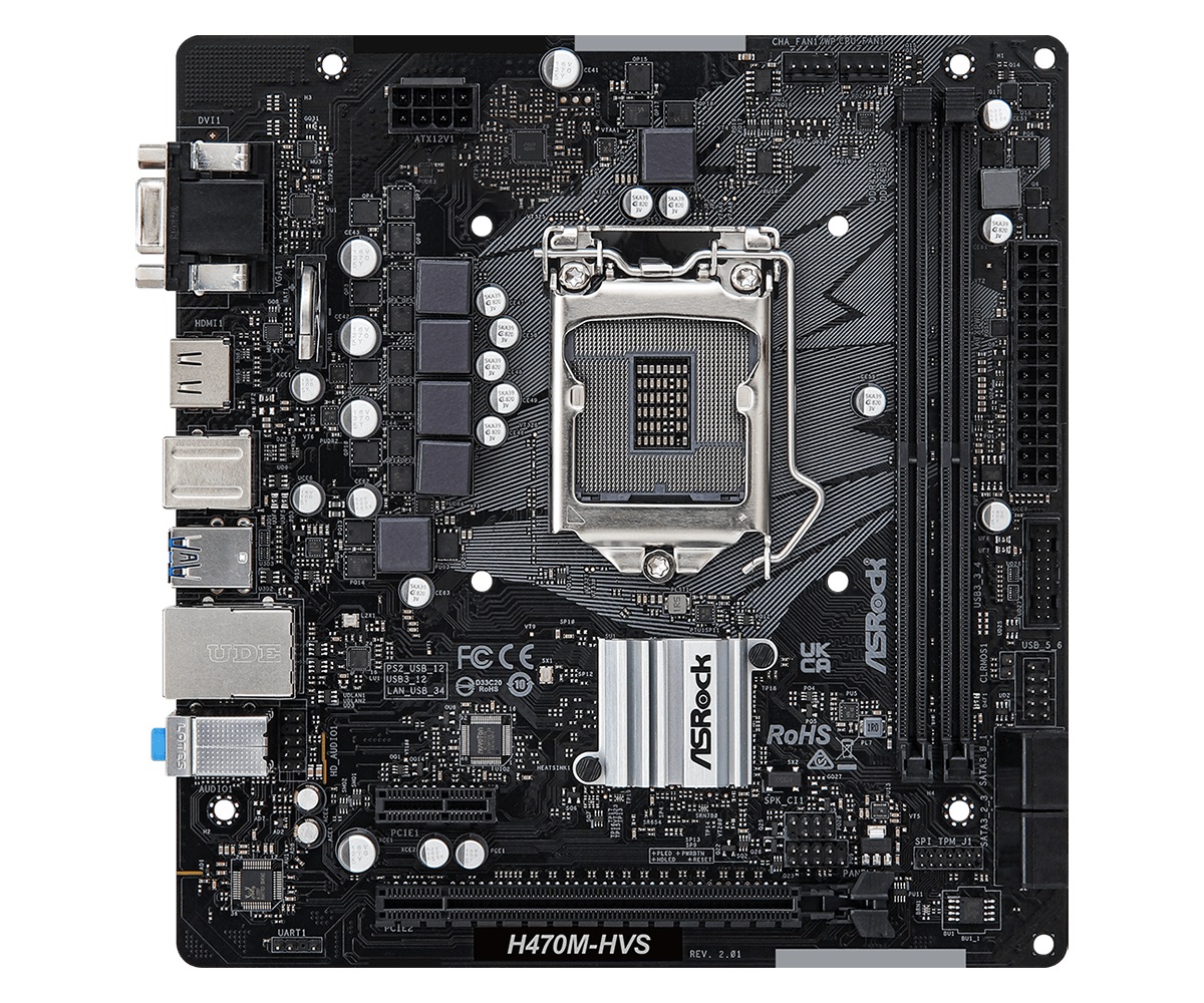 Материнська плата ASRock H470M-HVS R2.0 Socket 1200