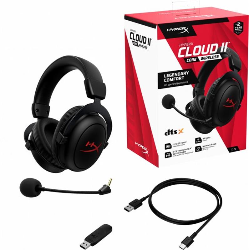 Bluetooth-гарнітура HyperX Cloud II Core Wireless Black (6Y2G8AA)