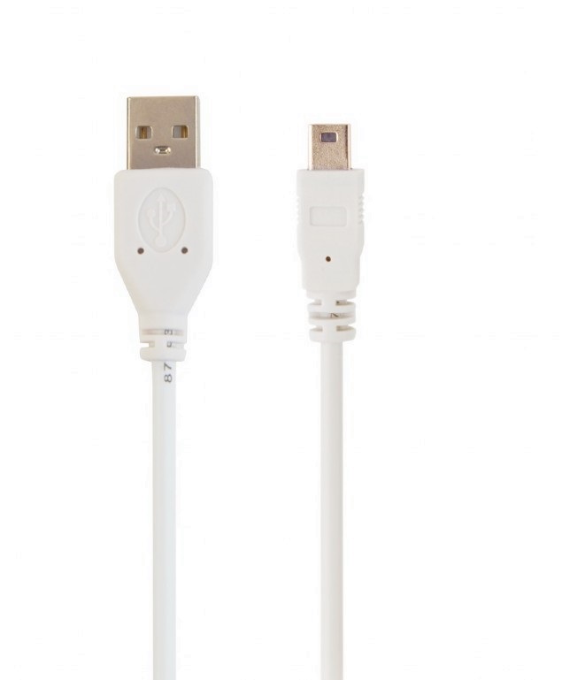 Кабель Gembird USB - miniUSB V 2.0 (M/M), 1.8 м, білий (CC-USB2-AM5P-6)