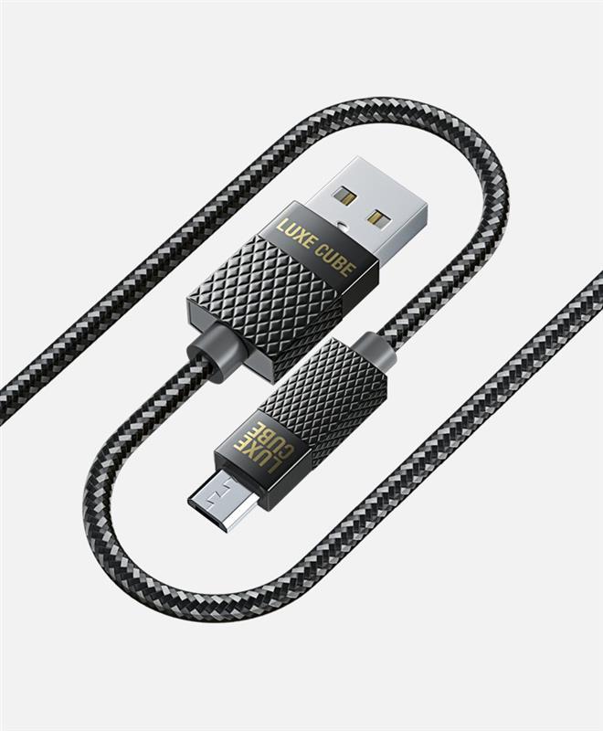 Кабель Luxe Cube Premium USB - micro USB (M/M), 1 м, сірий (8886668686167)