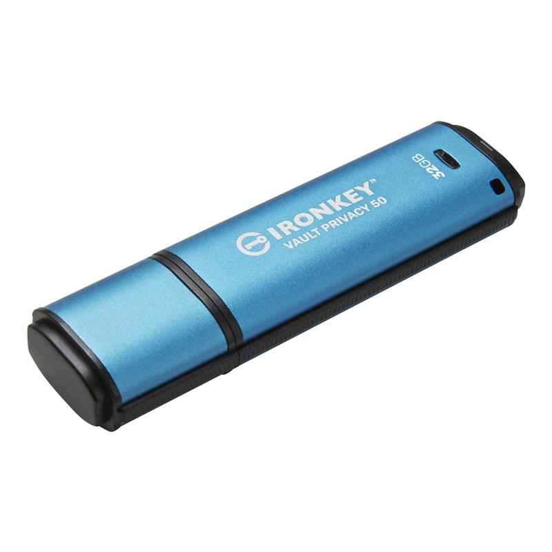 Флеш-накопичувач USB3.2 32GB Kingston IronKey Vault Privacy 50 Type-A Blue (IKVP50/32GB)