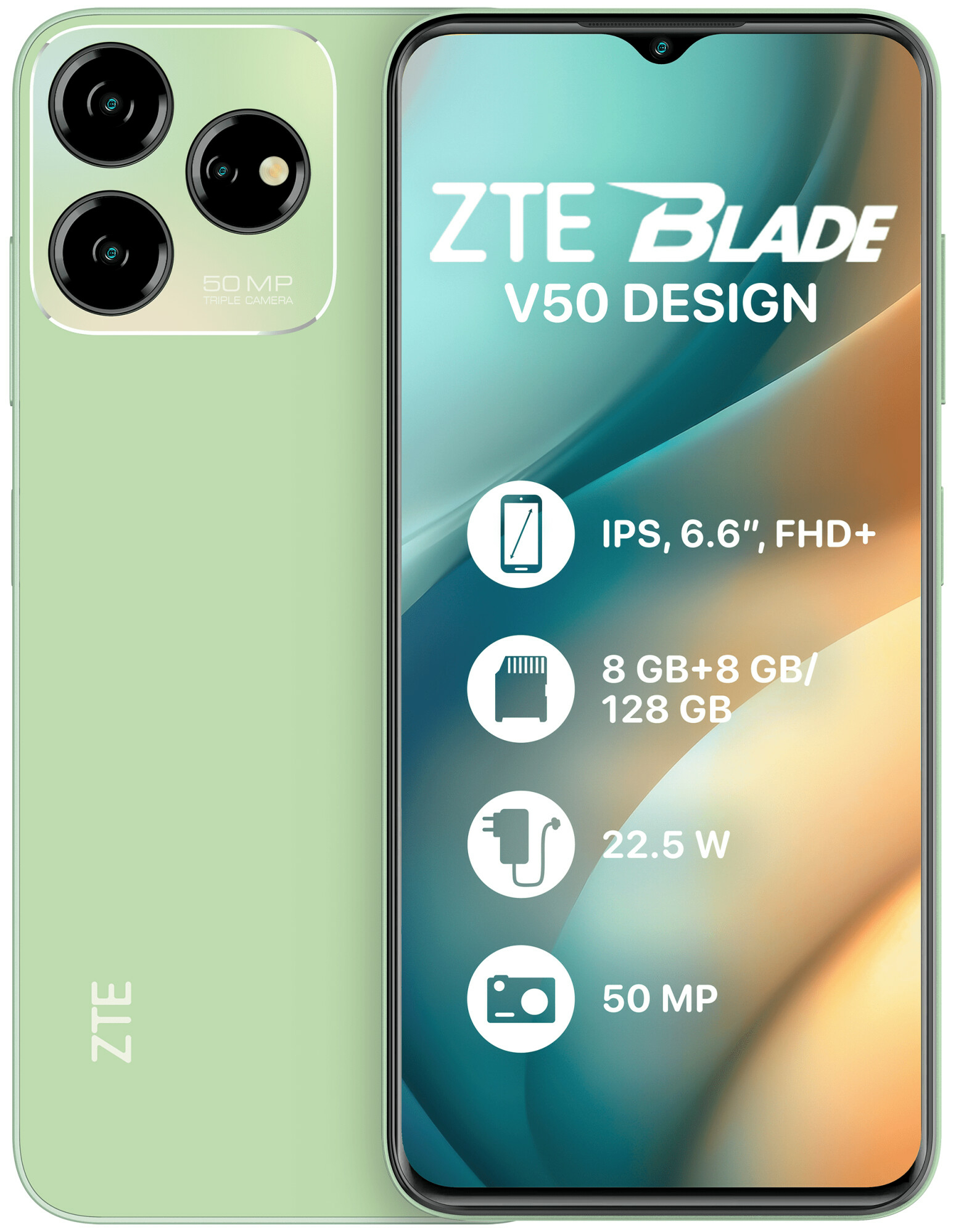 Смартфон ZTE Blade V50 Design 8/128GB Dual Sim Green