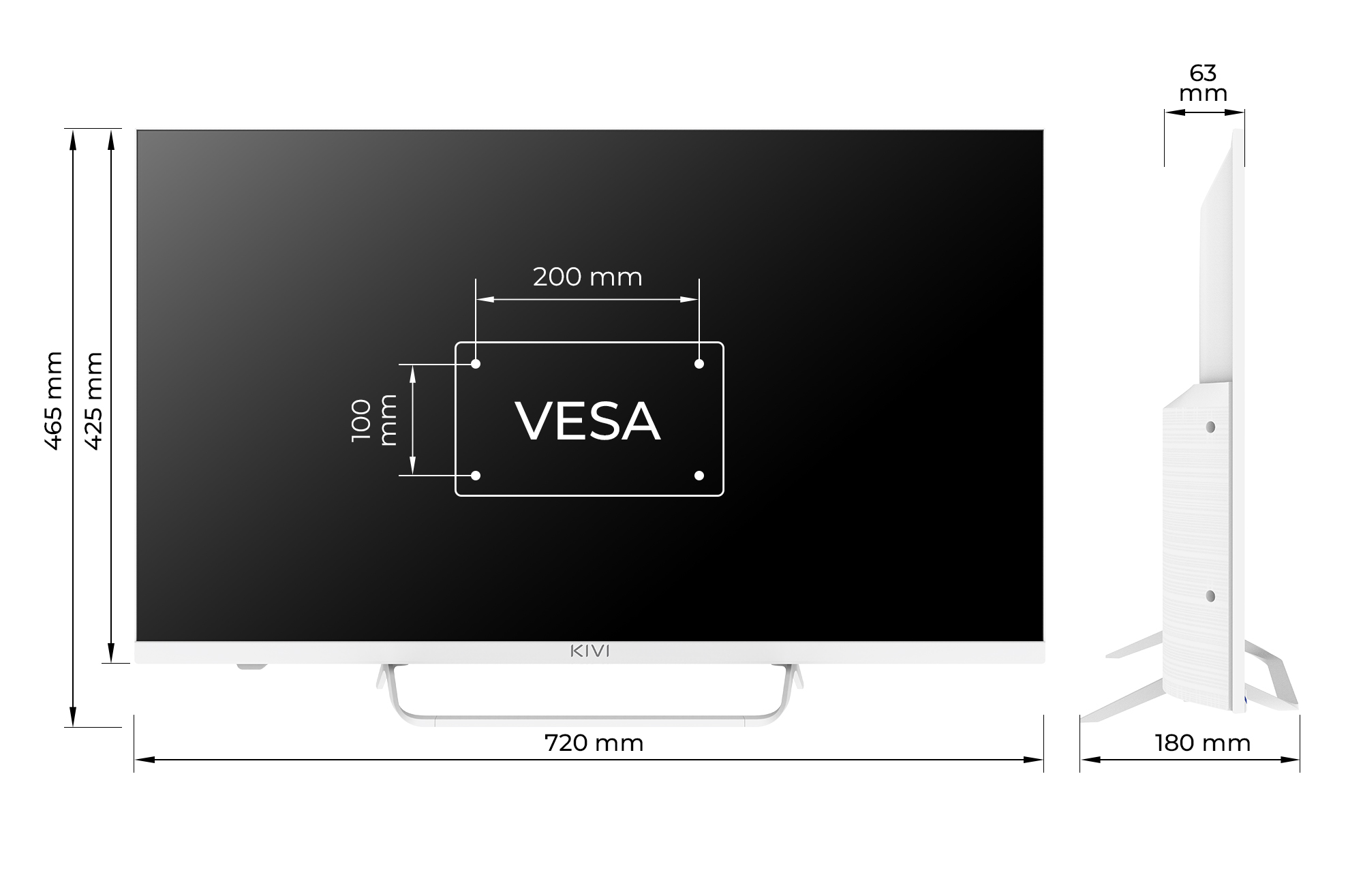 Телевiзор Kivi 32F760QW