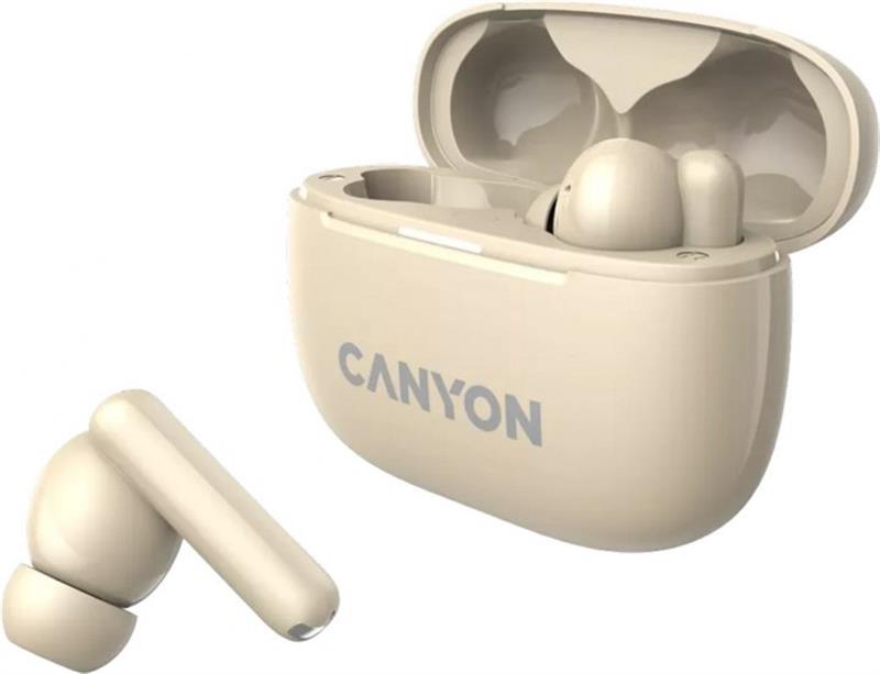 Bluetooth-гарнітура Canyon OnGo TWS-10 ANC ENC Beige (CNS-TWS10BG)