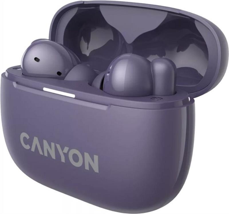 Bluetooth-гарнітура Canyon OnGo TWS-10 ANC ENC Purple (CNS-TWS10PL)