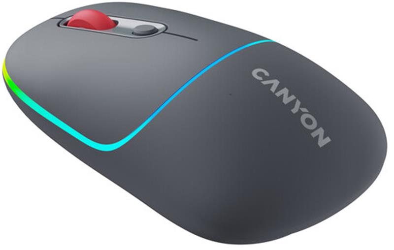 Миша бездротова Canyon MW-22 Dual Band RGB Wireless Dark Grey (CNS-CMSW22DG)