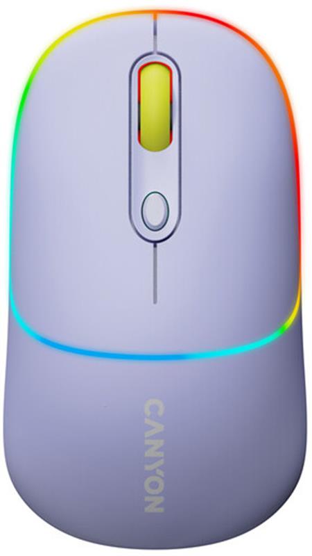 Миша бездротова Canyon MW-22 Dual Band RGB Wireless Mountain Lavender (CNS-CMSW22ML)