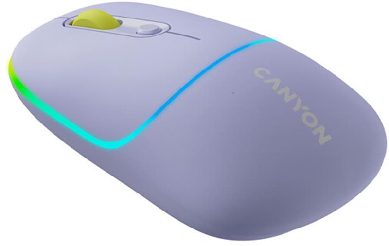 Миша бездротова Canyon MW-22 Dual Band RGB Wireless Mountain Lavender (CNS-CMSW22ML)